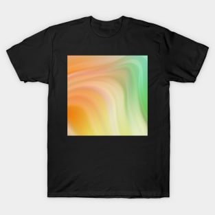 Orange Green Marble Waves T-Shirt